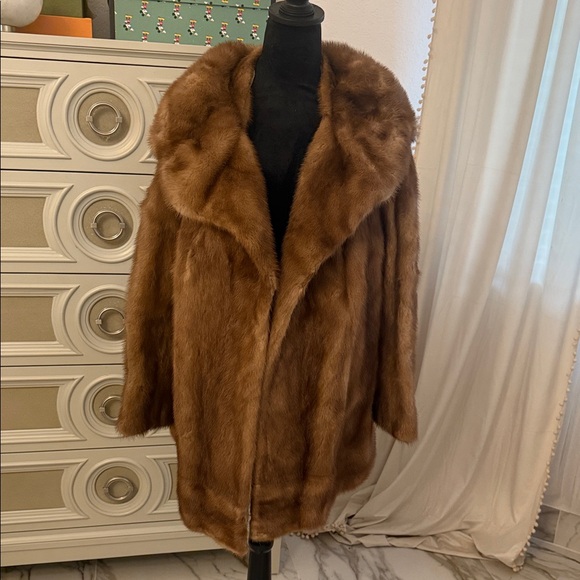 Vintage Mink Ruffled Collar, Sz L - Picture 2 of 14